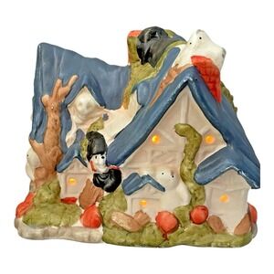 VTG 1991 Artmark Haunted House Night Light Ceramic Halloween Decor  Spooky Boxed